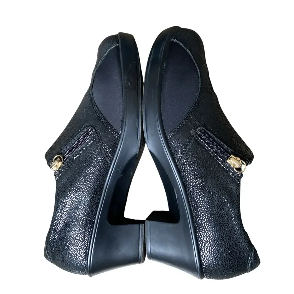 Alegria Hayli Heel Shoe Women Sz 40 EU 9.5 US Black Glitz Now or Never Leather